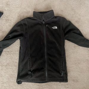 BLACK NORTH-FACE ZIP UP